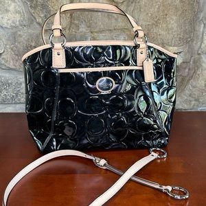 Coach Black Patent Leather Hand Bag